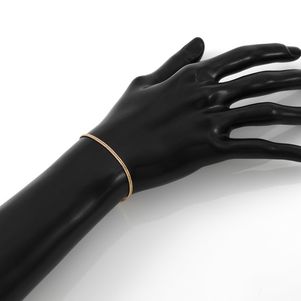 18金ブレスレット K18 12面トリプル喜平チェーン 日本製 18金 3g 18cm 中留め