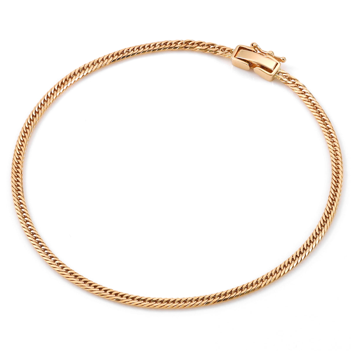 18金ブレスレット K18 12面トリプル喜平チェーン 日本製 18金 3g 18cm 中留め