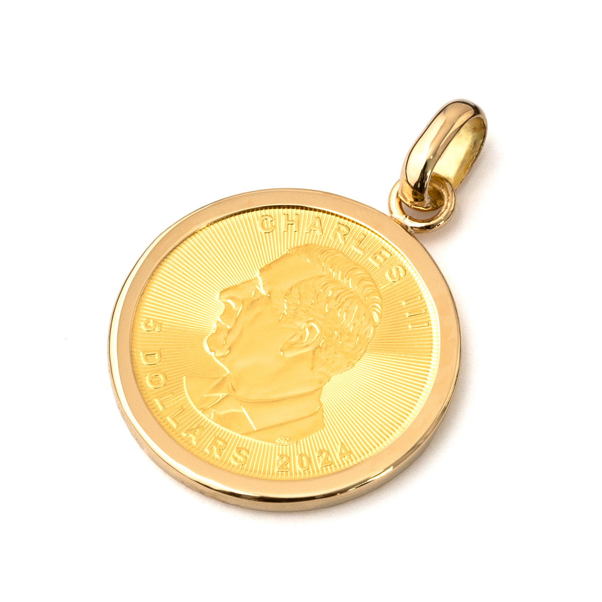 コインペンダントトップ メイプルリーフ金貨 1/10oz 3.65g シンプルバチカンタイプ - 喜平ジュエリーの専門店 FAIRY CULLET(フェアリーカレット)