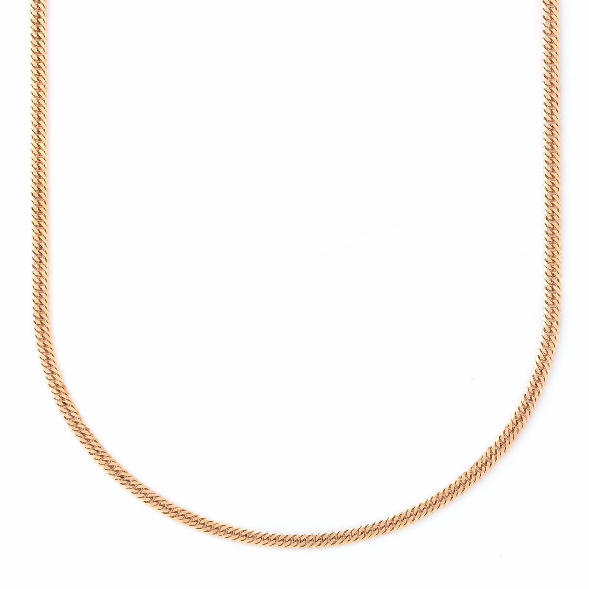 18金ネックレス K18 6面W喜平チェーン 日本製 検定印 5g up 50cm 引き輪