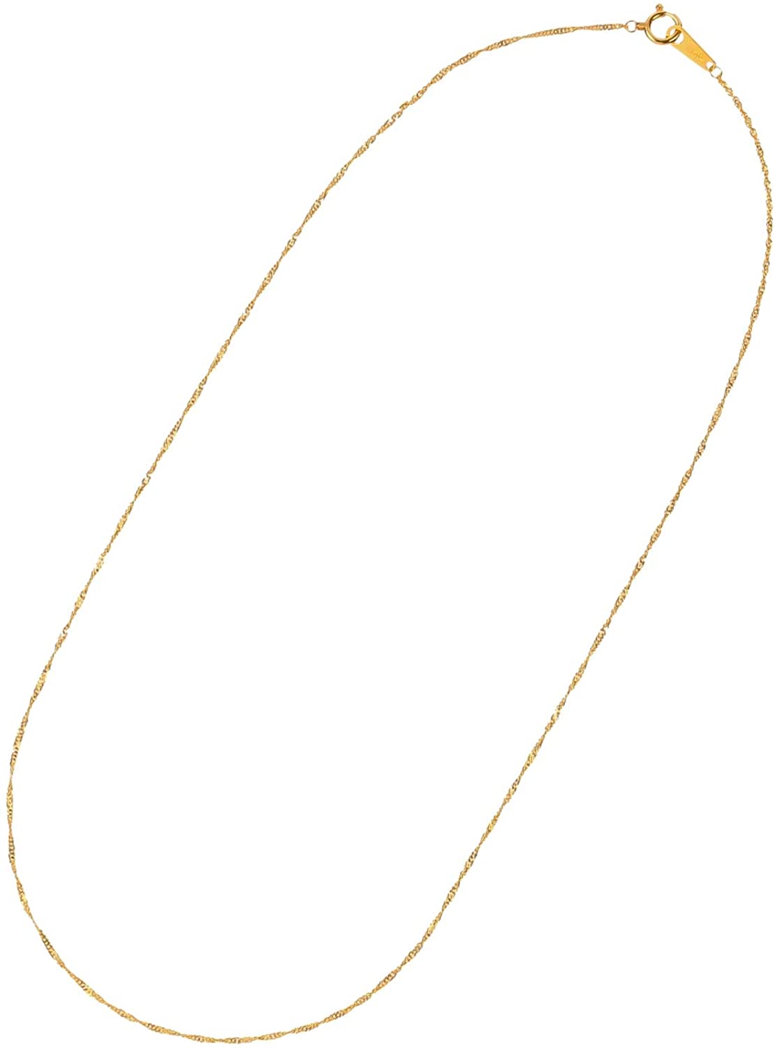 24金ネックレス K24 スクリューチェーン 日本製 純金 検定印 1.7g 42cm 