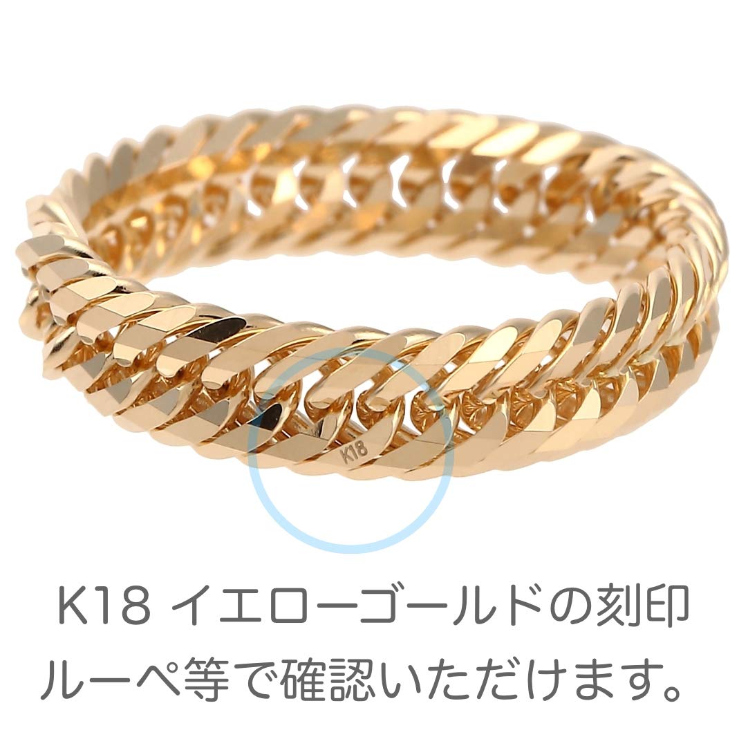 値段設定ギリギリの為値下げ不可【品】K18 12面トリプル　喜平リング 22号 2.8g［228］