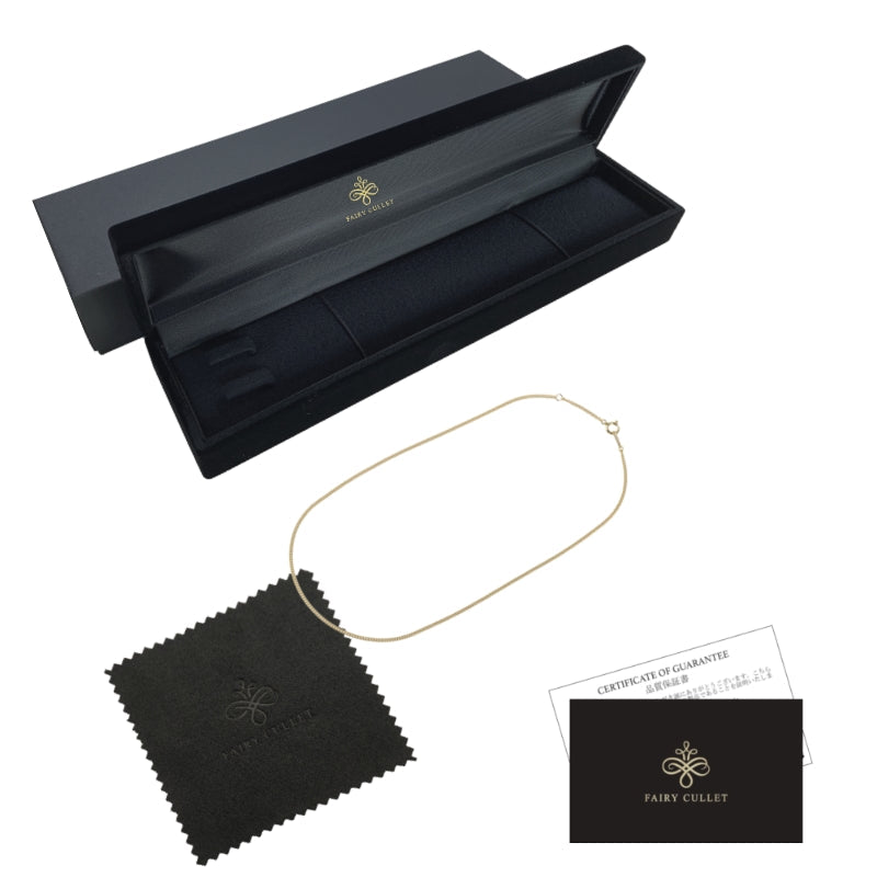 18金ネックレス K18 2面喜平チェーン 日本製 検定印 40cm 引き輪